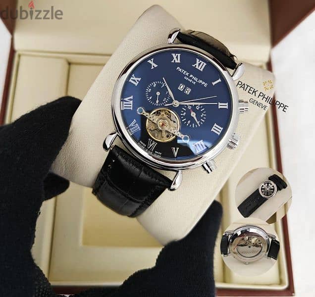 Patek Philippe Automatic leather watch 3