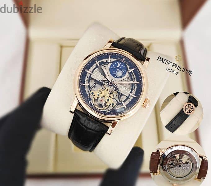 Patek Philippe Automatic leather watch 4