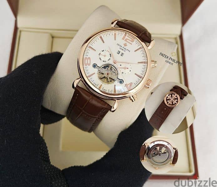 Patek Philippe Automatic leather watch 5