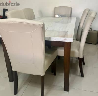 Dinnig Table with 6 Chairs plus Center table