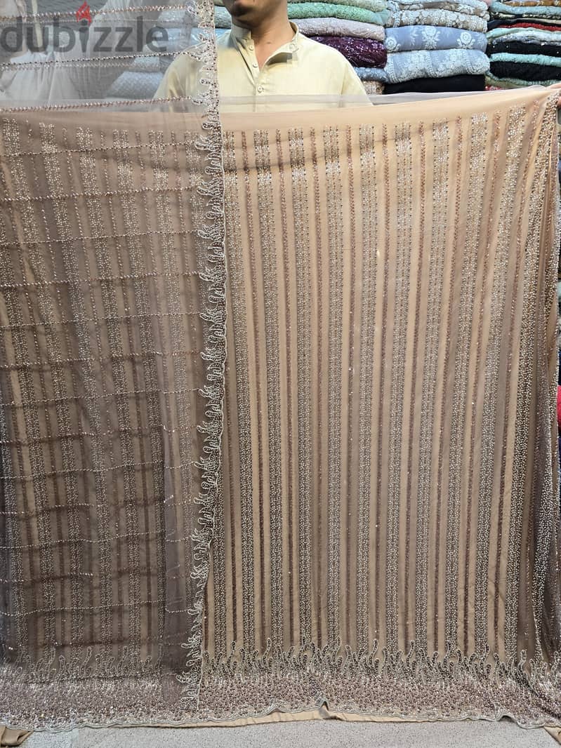 Net fabric Turkish Cutt Dana pearl work 4 piece 3