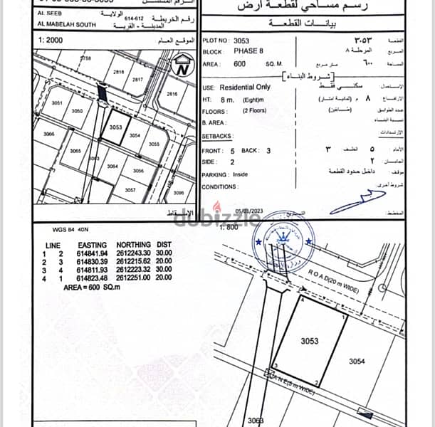 ألارض سكني معبيله المرحلة ٨ مطلوب ٤٦ الف صافي مآلك 0