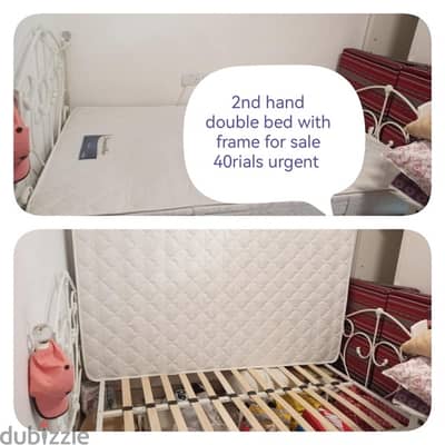 dubble bed with mattress like new and clean