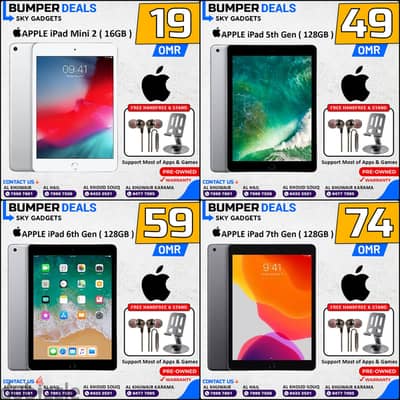 SPECIAL OFFERS ! Apple iPad 5th | 6th | 7th | Mini | Air | Pro |iOS 18