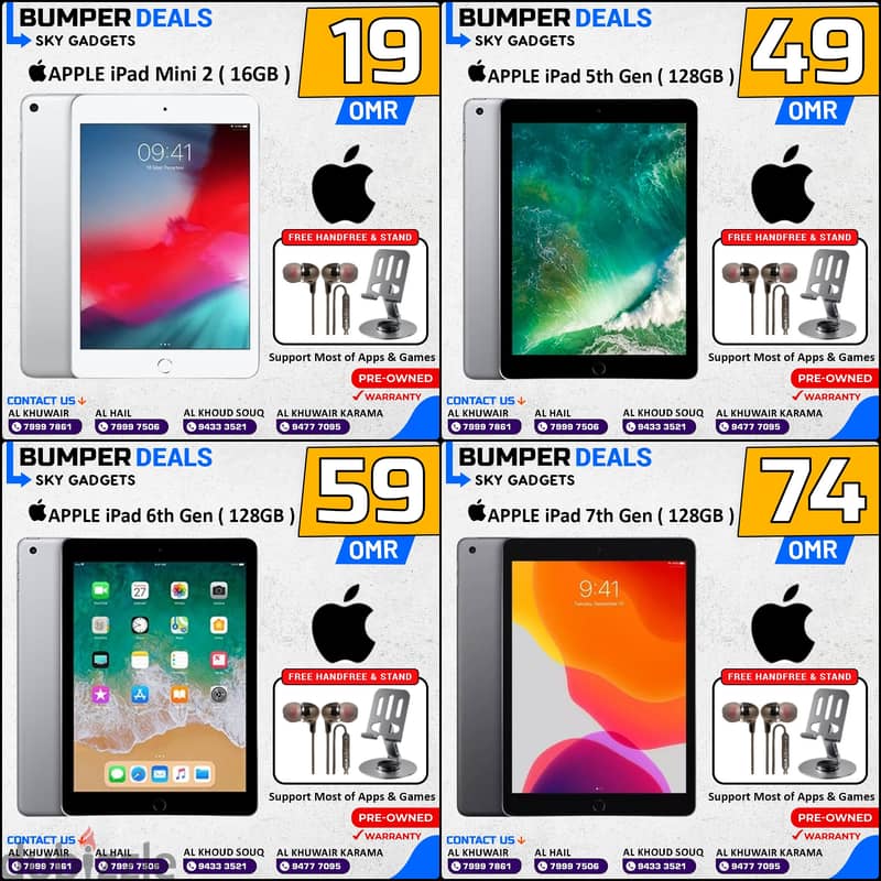 SPECIAL OFFERS ! Apple iPad 5th | 6th | 7th | Mini | Air | Pro |iOS 18 0