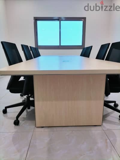 Meeting table with 8 chairs