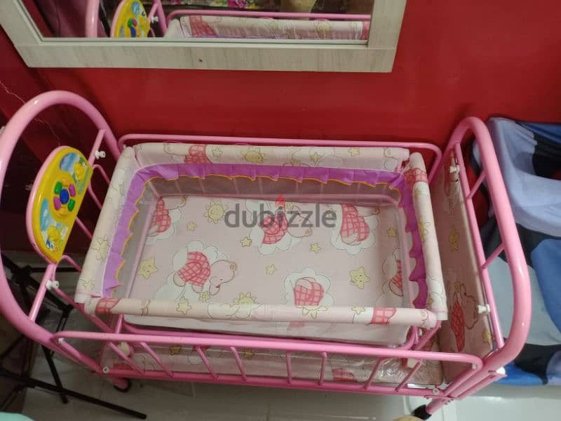 double baby cot with mattress free 2