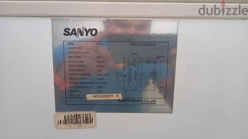 Freezer for sale sanyo 4