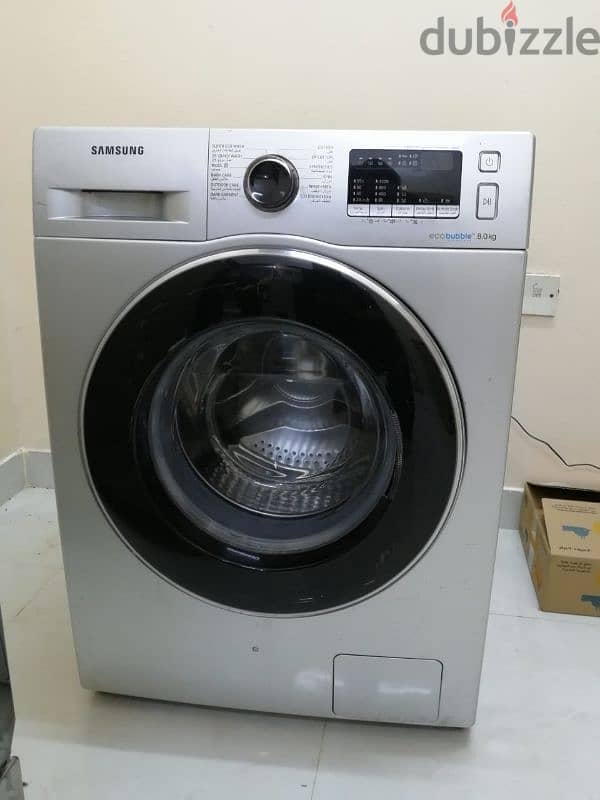 Samsung front loading Eco bubble 8kg washing machine 0