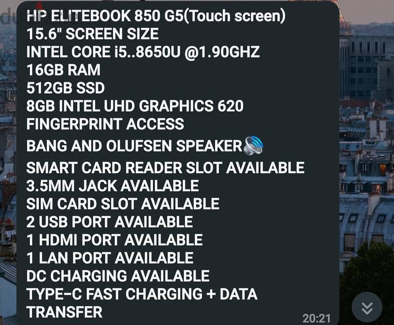 hp elitebook 850 (touch screen) 0