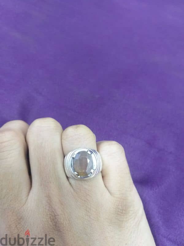 خاتم ياقوت أصفر سريلانكي natural srilankan yellow sapphire 5