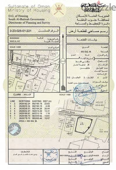 أرض للبيع في حارة العيص الغربية المصنعة جنوب الباطنة