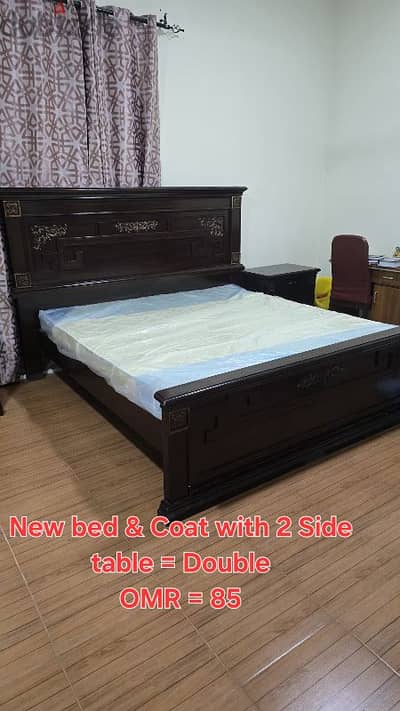 King size Coat, 2 Side tables and Bed