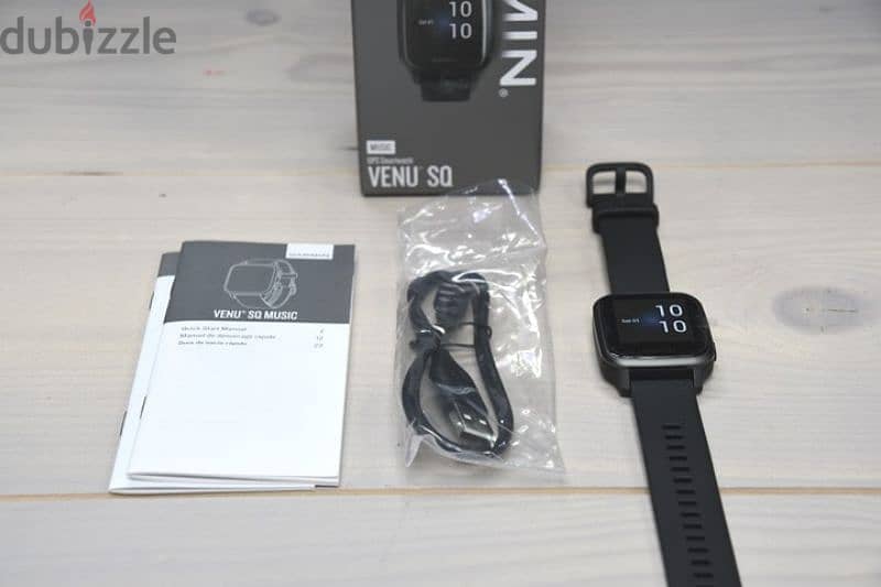 Garmin Venu Sq Music Smart Watch Black/Slate Brand New 4