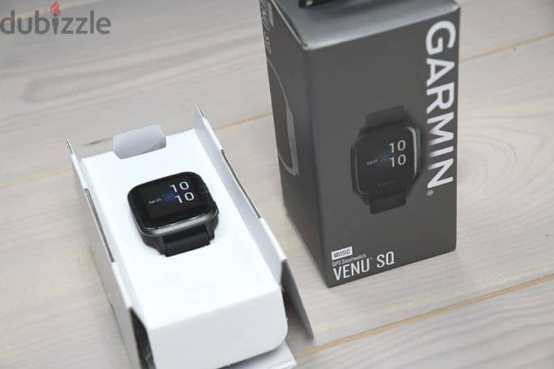 Garmin Venu Sq Music Smart Watch Black/Slate Brand New 5