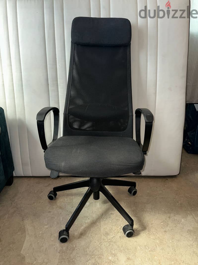 "Grey Office Chair - Perfect Condition! Only 20 OMR" 4