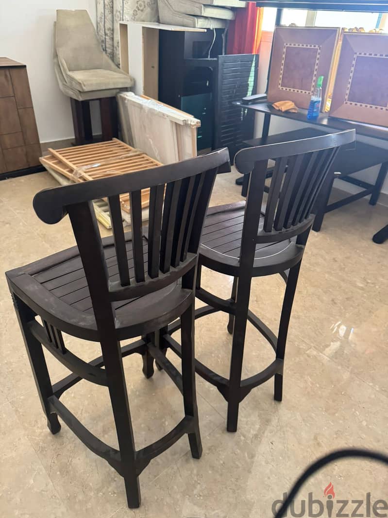 "Set of 2 Black Kitchen Chairs - Great Condition! Only OMR 17!" 2