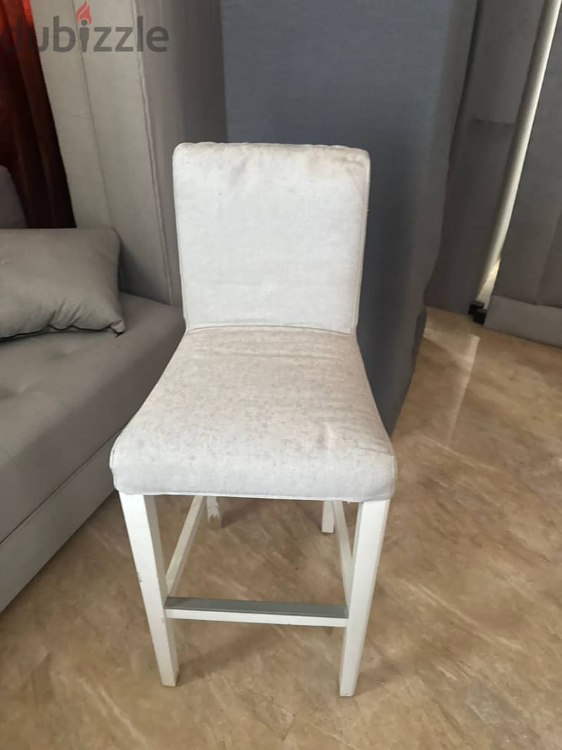 "White Dining Chairs - 3 Available! Only OMR 10 Each!" 0