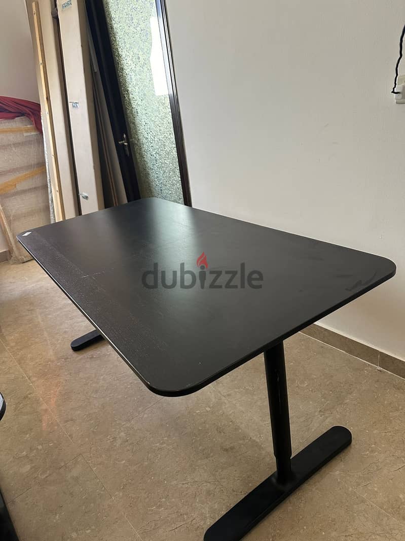 "Black Study Table - 2 Available! Only OMR 20 Each!" 2