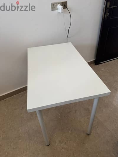 "White IKEA Desk - Like New! Only OMR 15!"