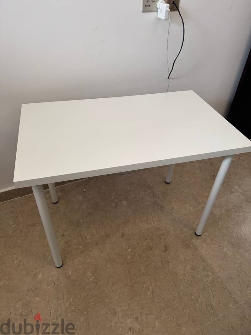 "White IKEA Desk - Like New! Only OMR 15!" 1