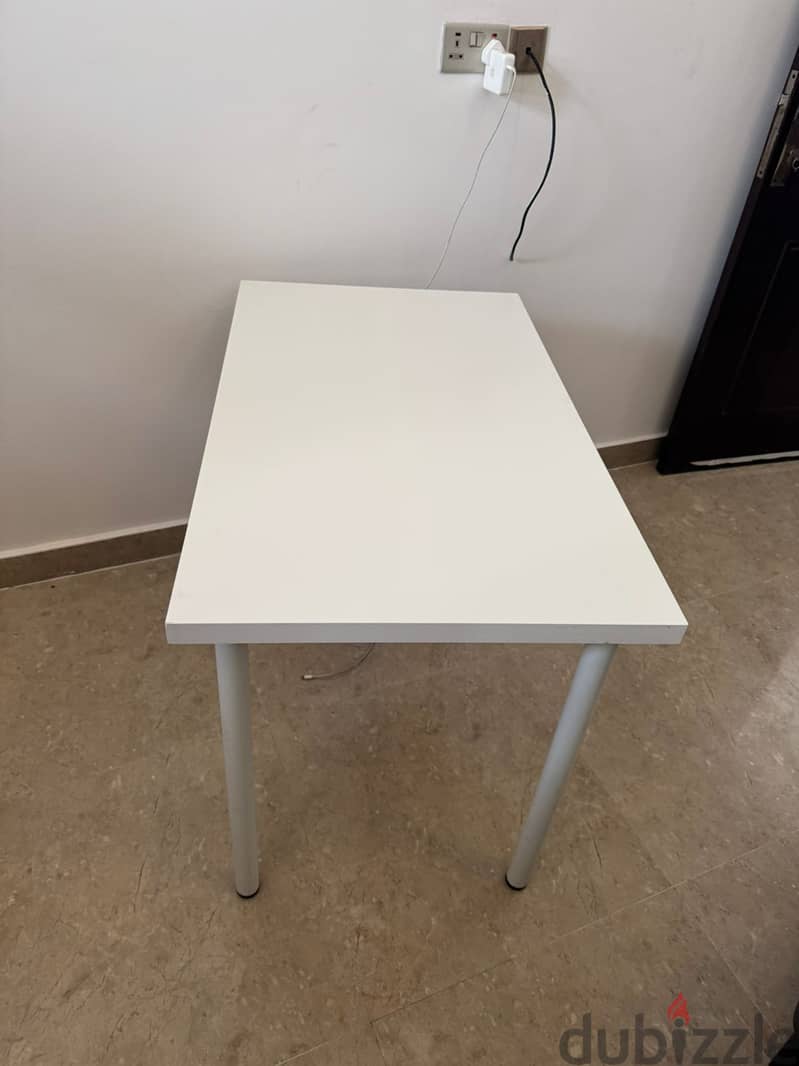 "White IKEA Desk - Like New! Only OMR 15!" 2