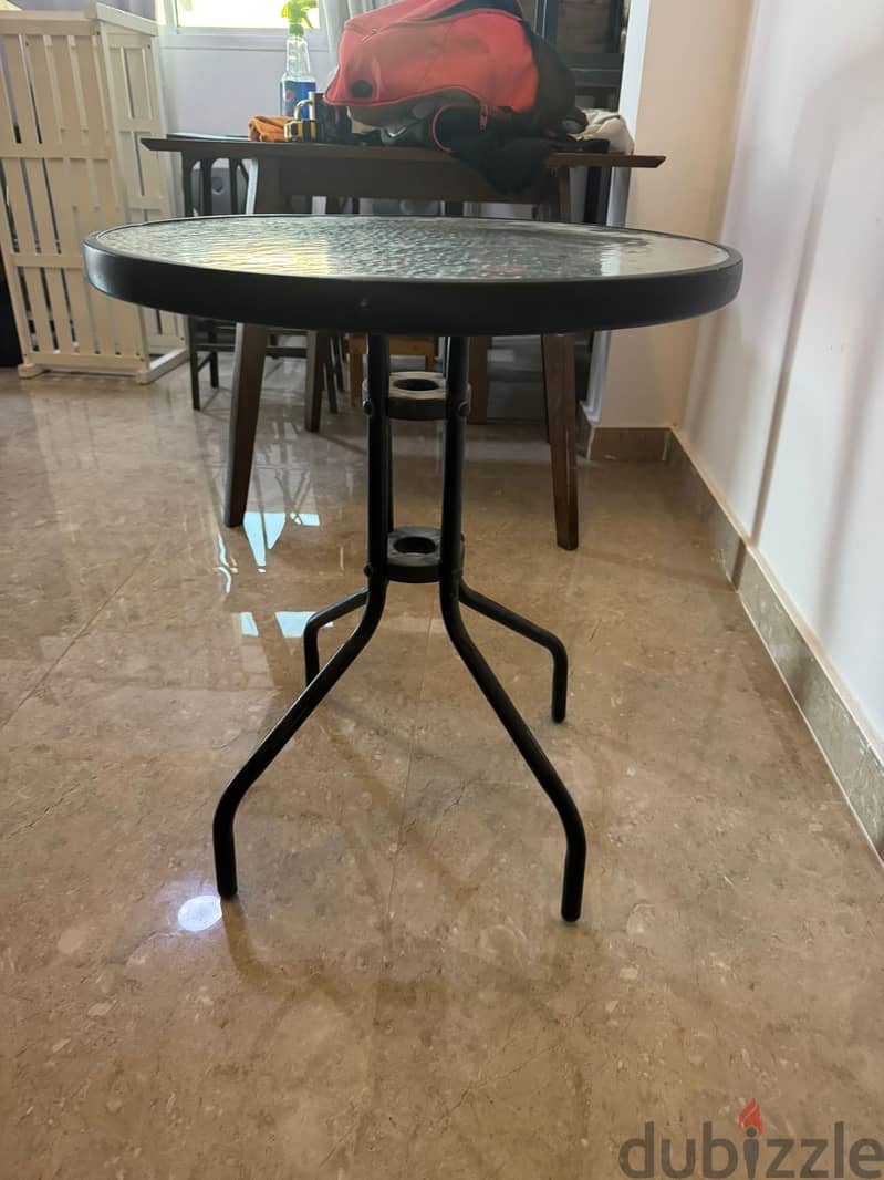 "Small Glass Garden Table - Great Condition! Only OMR 10!" 2