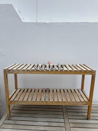 "Outdoor Shoe Rack - Matches Bar Table & Storage Box! Only OMR 10!"