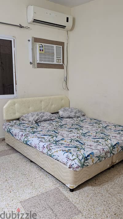 Bed with mattress [ 6 month used] wareboard 3 door For sale