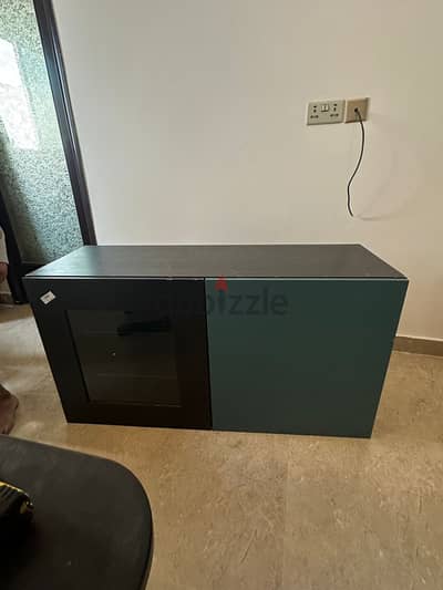 "Colorful TV Stand with 2 Doors - Great Condition! Only OMR 25!"