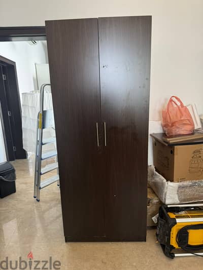 "Brand New 2-Door Cupboard - Brown Color! Only OMR 40!"