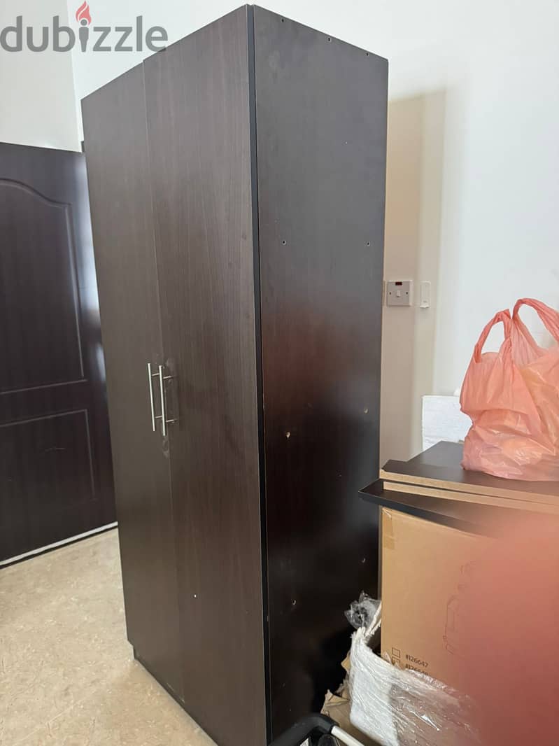 "Brand New 2-Door Cupboard - Brown Color! Only OMR 40!" 1