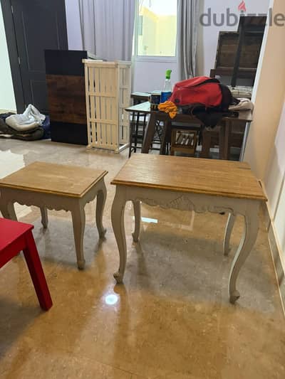 Set of 2 Unique Small Tables - Great Condition! Only OMR 20!