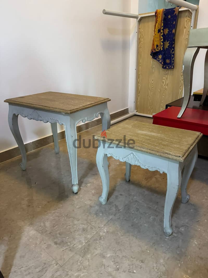 Set of 2 Unique Small Tables - Great Condition! Only OMR 20! 2