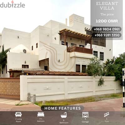 AL SAROOJ AL QURUM | ELEGANT 4+1 BR VILLA FOR RENT