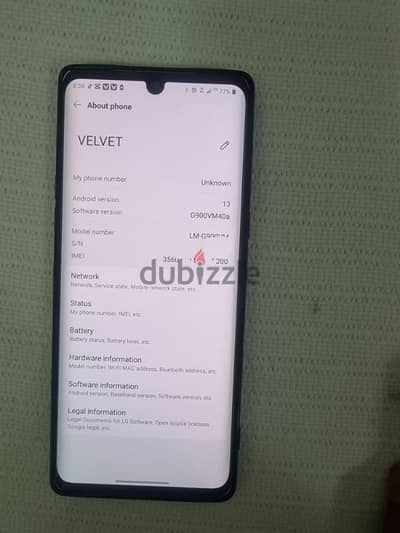 LG velvet 8+128