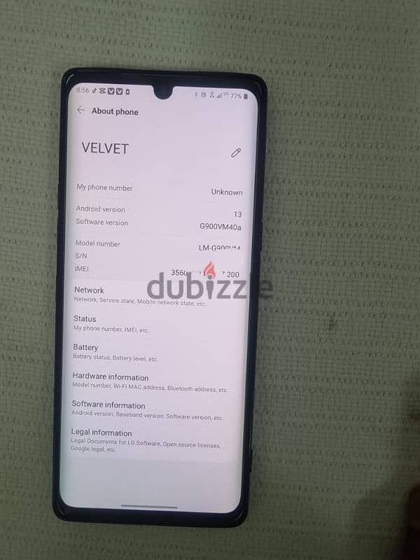 LG velvet 8+128 0