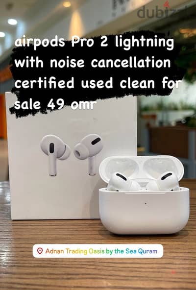 airpods Pro 2 lightning with noise cancellation certified used clean