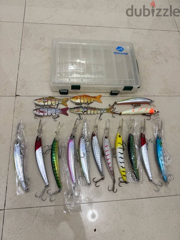 طعم الصيد للبيع fishing lure and box 0