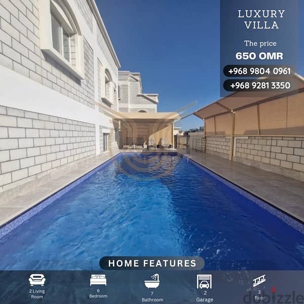 BOWSHAR AL MUNA | EXCELLENT 6 BR VILLA FOR RENT 0