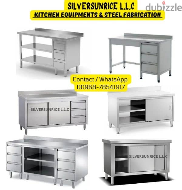 ss table with 3 drawers 4