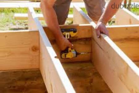 carpentery related works also fix cupboard bed table chairs