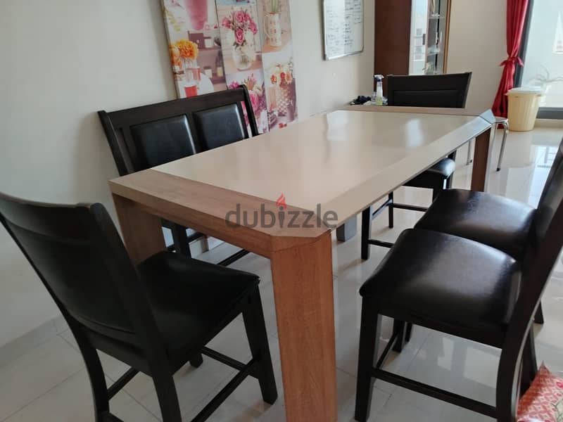 6 seater Dining table with chairs 1