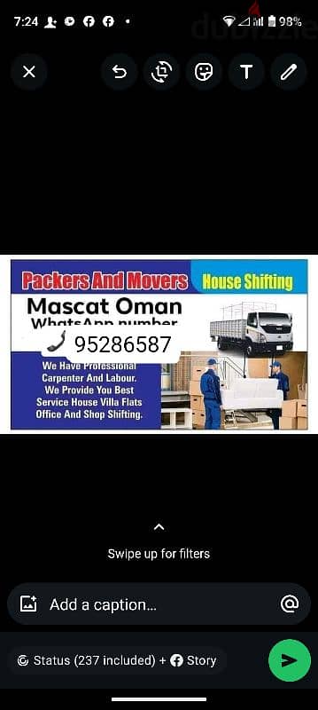 Muscat Movers House shifting office Villa store transport service all