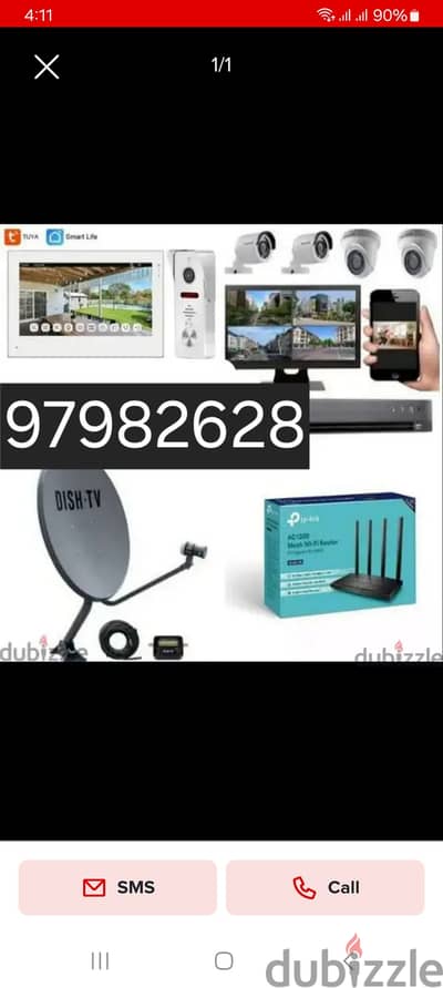 CCTV camera wifi router intercom door lock selling technician install