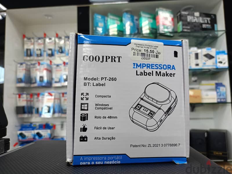 Impressora Portable Label Thermal Printer PT-260 0