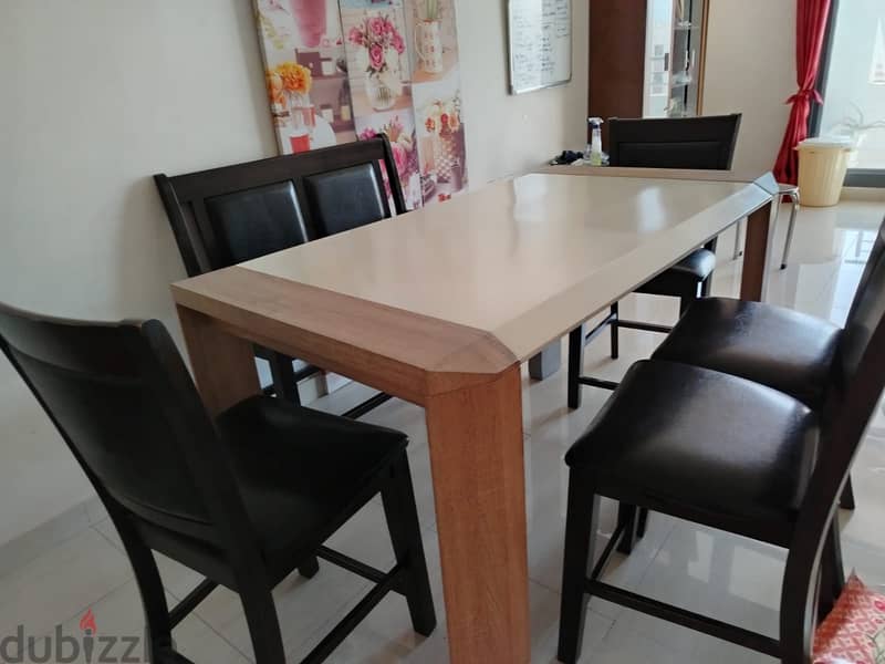 6 seater Dining table with chairs 2