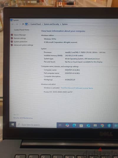 Dell Latitude 7480 i7 7th Gen, 24GB Ram 512 SSD.