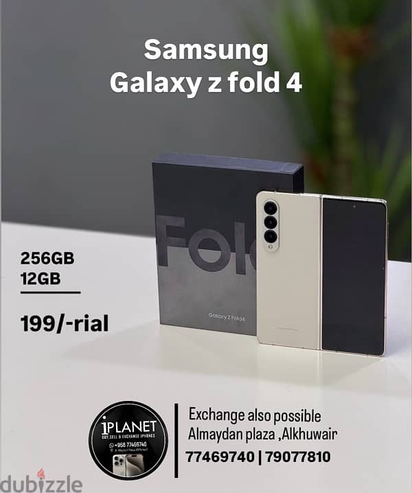 Samsung Z fold 4 256GB 12 ram with box amazing condition best price 0