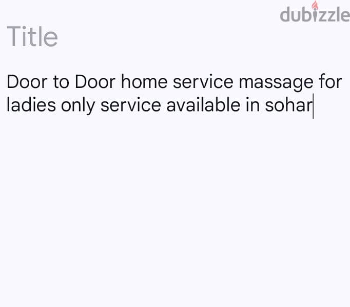 door to door massage service only for ladies 0